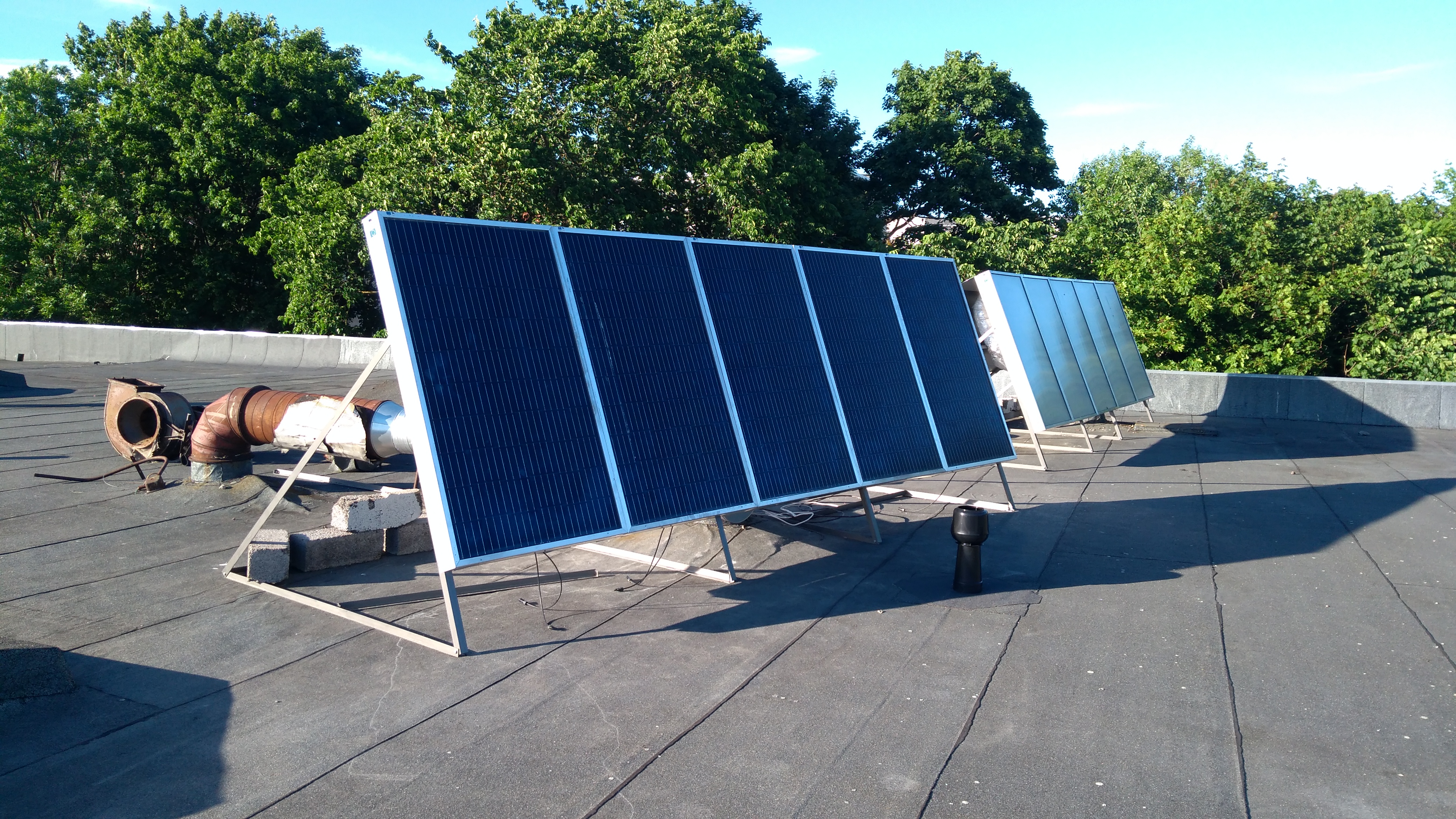 Solar heating panel, stage 2 completed